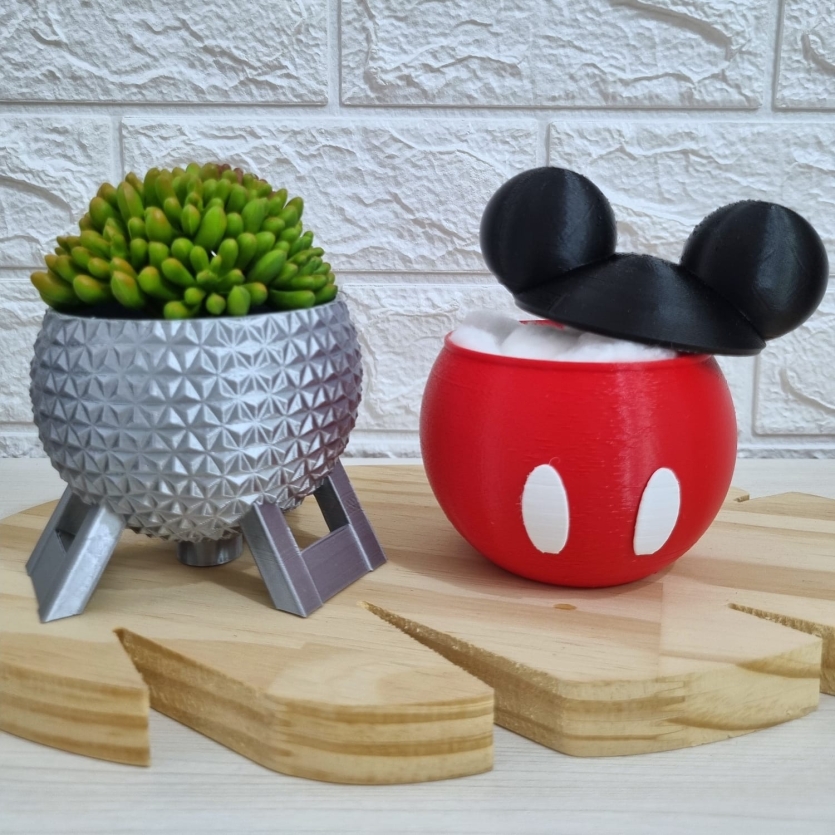 Porta Cotonete ou Algodão Mickey