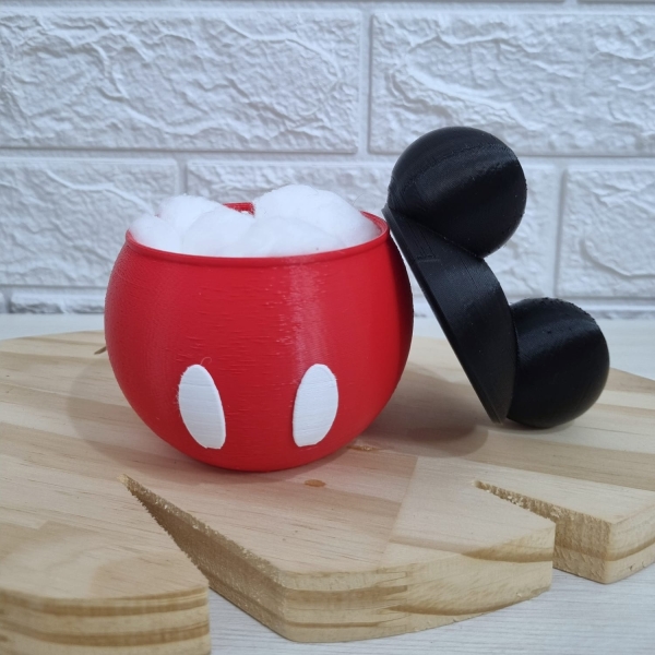 Porta Cotonete ou Algodão Mickey - Imagem 3