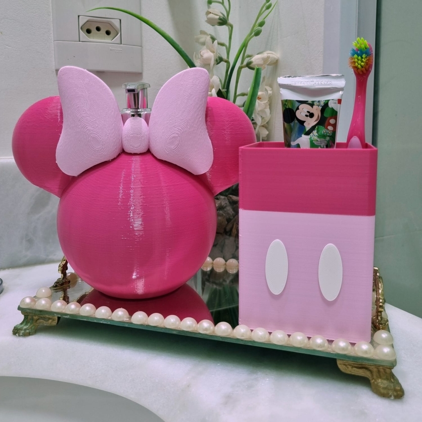 Kit de Banheiro Minnie (Rosa)